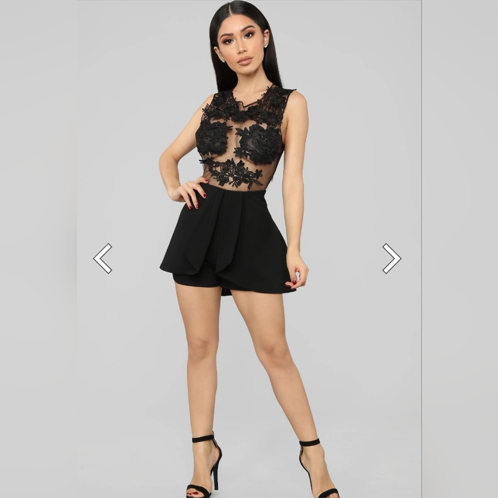 BNWT Black Lace Romper